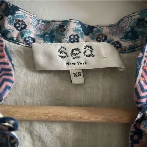 SEA New York Verbena Floral-print Fil Coupé Cotton-blend Voile Blouse - Picture 5 of 5